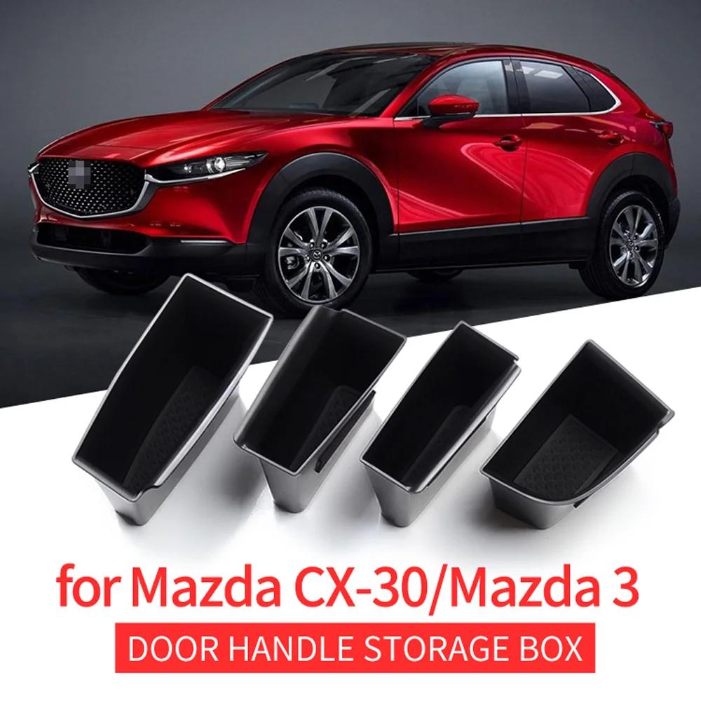 Boîte de rangement pour poignée de porte latérale de voiture, compatible avec Mazda 3 CX-30 2019-202