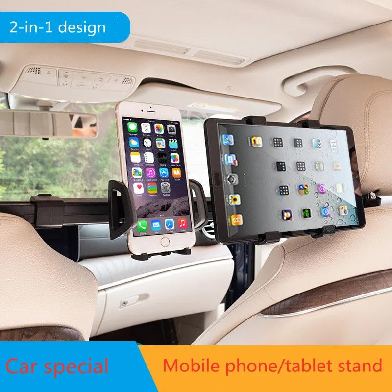 360 °   Support de siège de téléphone de voiture, support d'oreiller arrière, supports rotatifs deux