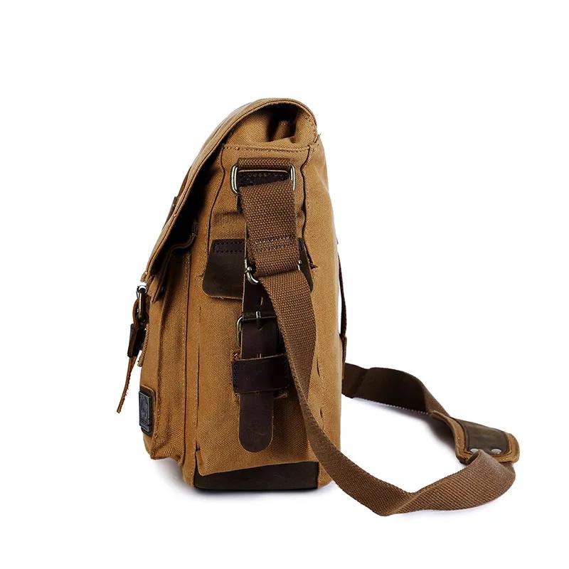 2025 mode Vintage en cuir toile femmes hommes sac de messager coton toile sac à bandoulière hommes s
