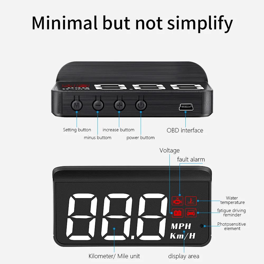 M3 voiture HUD OBD2 affichage tête haute compteur de vitesse moniteur ordinateur intégré pare-brise 