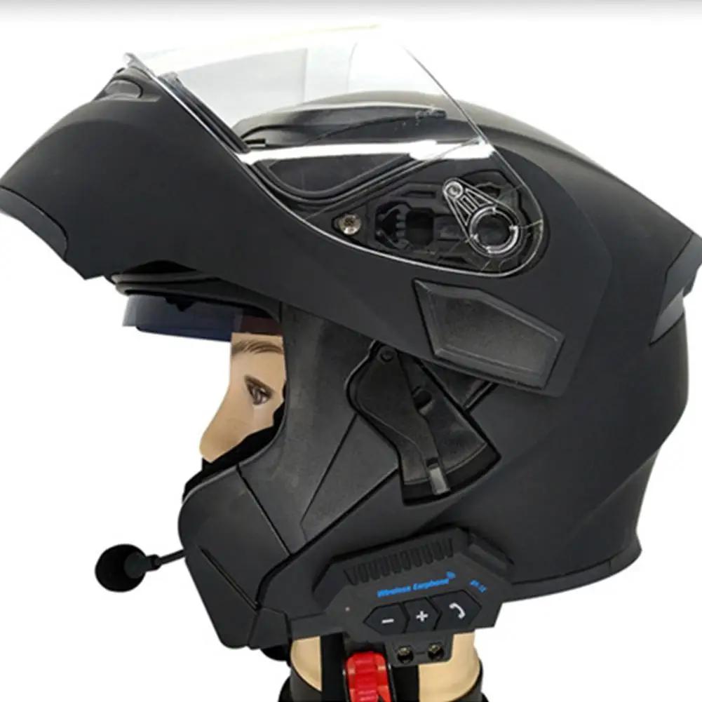 Casque de moto BT, Kit d'appel mains libres sans fil, stéréo, Anti-interférence, étanche, lecteur de