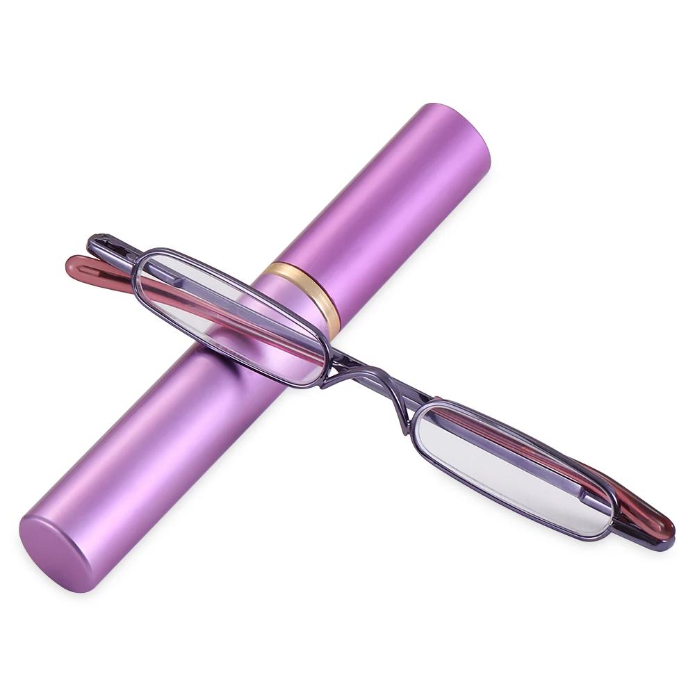 Lunettes de lecture ultrafines pour hommes et femmes, monture en métal, mini lunettes de lecture por