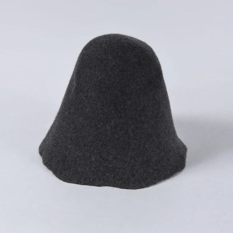 Femmes Cloche seau feutre chapeau grande laine feutre cône capuche chapeau corps pour chapellerie ch