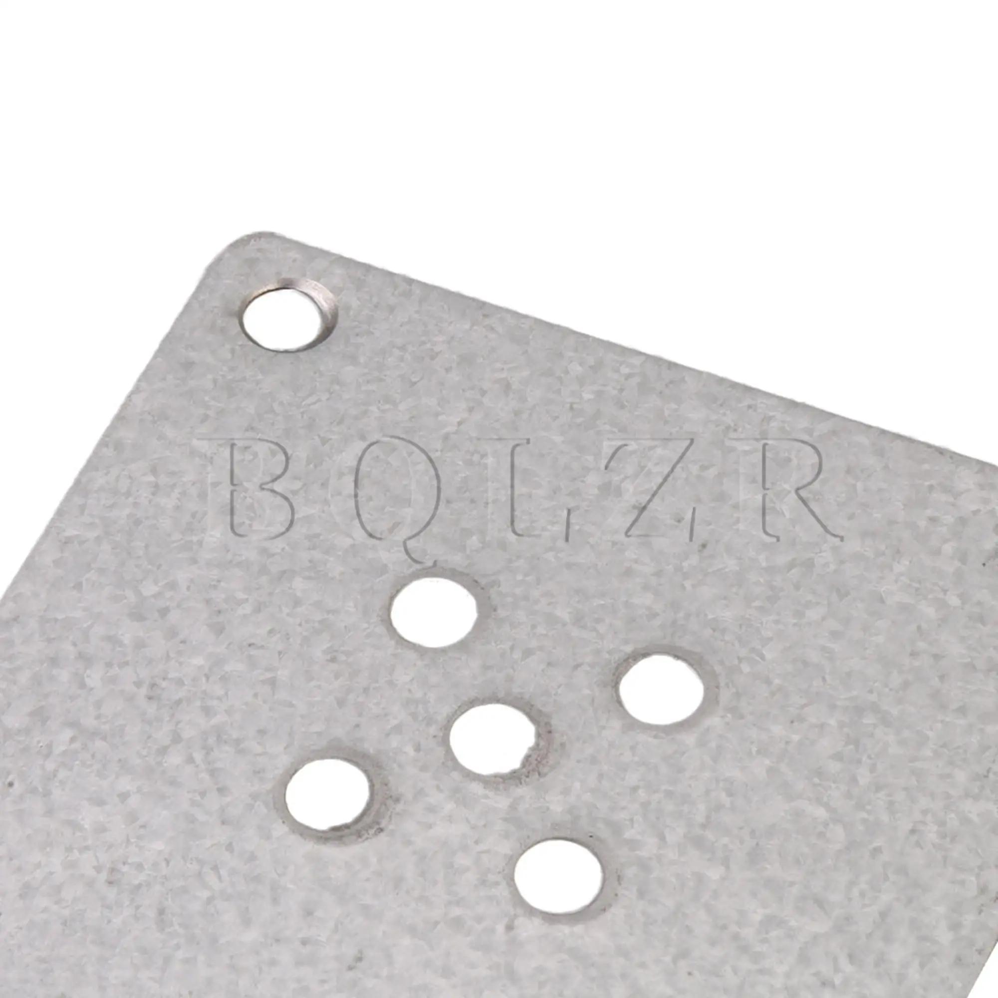 Plaque de fixation carrée en métal pour pieds de meubles, 80x80x1.2mm, 5 trous, diamètre 5/6mm, supp