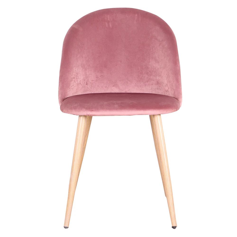 GrandCA HOME Ensemble de 4 chaises de salle à manger en velours, chaises nordiques rembourrées avec 