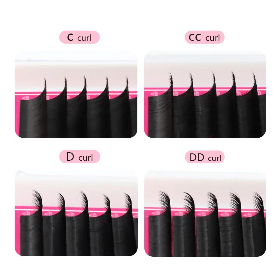 Fournitures d'extension de cils en cachemire noir doux, faux vison de qualité supérieure, cils indiv
