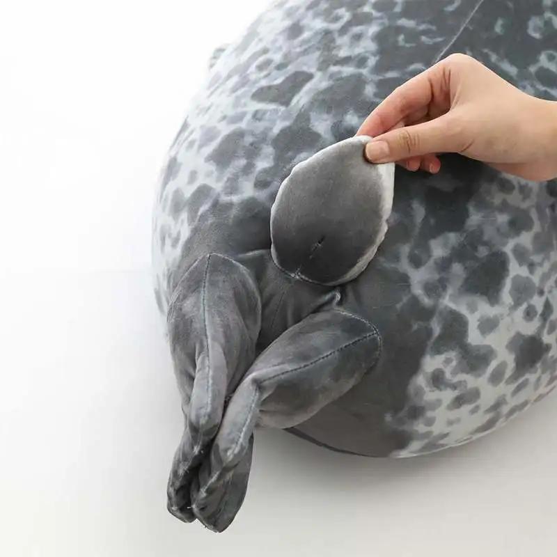 Angry Blob sceau oreiller potelé 3D nouveauté mer Lion poupée en peluche peluche bébé dormir jeter o
