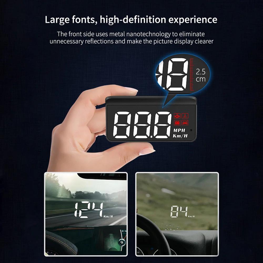 M3 voiture HUD OBD2 affichage tête haute compteur de vitesse moniteur ordinateur intégré pare-brise 