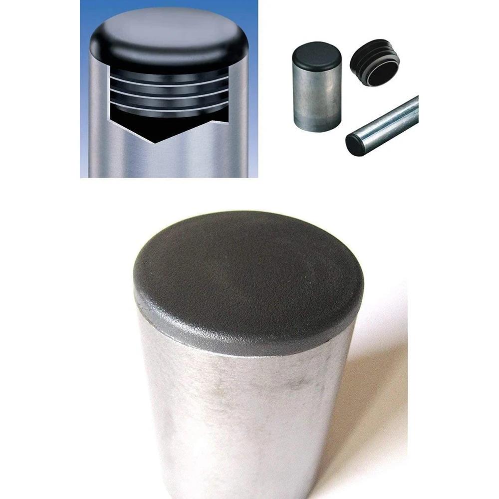 Embouts de pieds de chaise ronds en plastique noir, coussretours anti-aldes, couvre-pieds de meubles