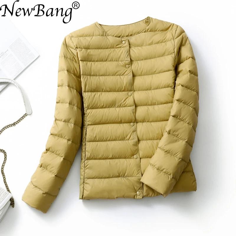 NewBang Ultra léger duvet de canard femmes mat tissu léger manteau chaud femme coupe-vent Parka femm