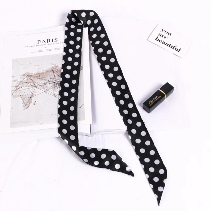 Nouvelle impression fleur petite écharpe pour femmes poignée sac rubans marque mode foulard petites 