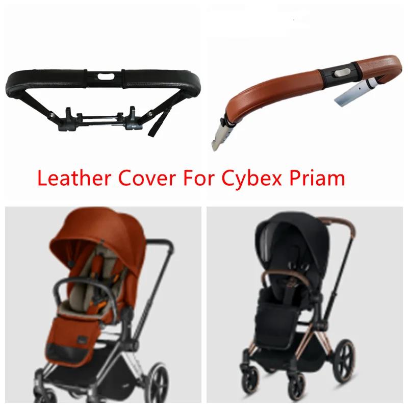 Nouvelle housse de protection en cuir PU pour poignées de poussette Cybex Priam, protège-poignées, a