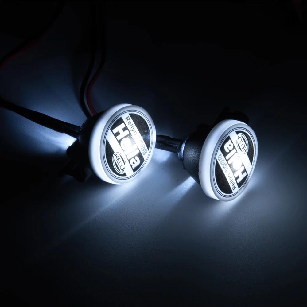 AXSPEED 2/4 pièces, éclairage LED avec couvercle en plastique rond pour TRX-4 Axial SCX10 Tamiya CC0