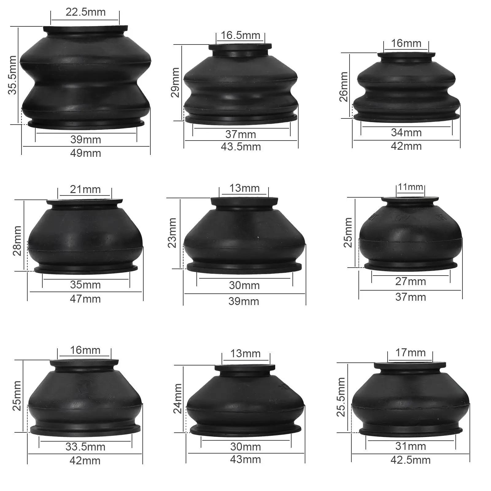 14x Multipack universel voiture Suspension direction rotule en caoutchouc anti-poussière botte couve