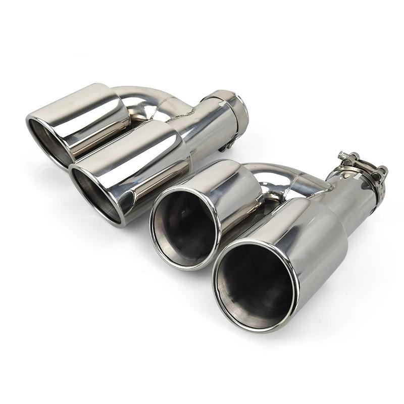 Tuyaux d'échappement double en acier inoxydable 304, Type H pour silencieux de voiture universel, mo