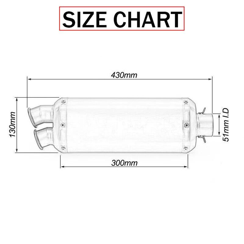 Silencieux Universel pour Motocross, 51mm, Escape Moto avec DB Killer, pour SV650, Z900, F850GS, Run