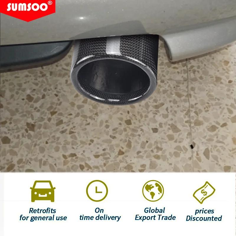 Véritable SUMSOO bouclés/droits tuyau d'échappement complet mat/brillant couverture voiture universe
