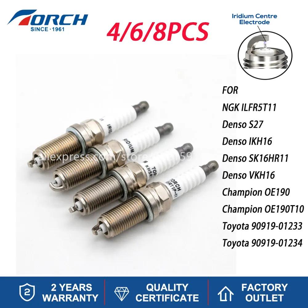 4-8PCS Bougies de remplacement pour PLFR5A-11 NISSAN 22401-5M015 22401-5M075 Denso VKH16 IKH16 Iridi