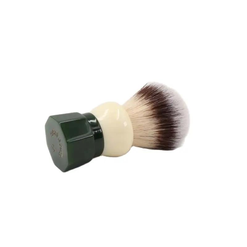 YAQI – brosse de rasage pour hommes, cheveux synthétiques en obsidienne verte humide