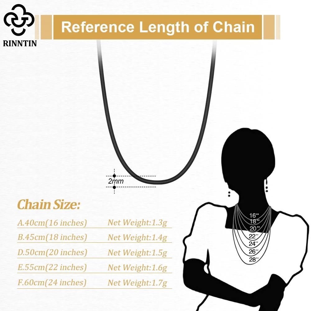 Rinntin véritable italien 2mm marron cuir cordon chaîne collier pour femmes hommes avec 925 en argen