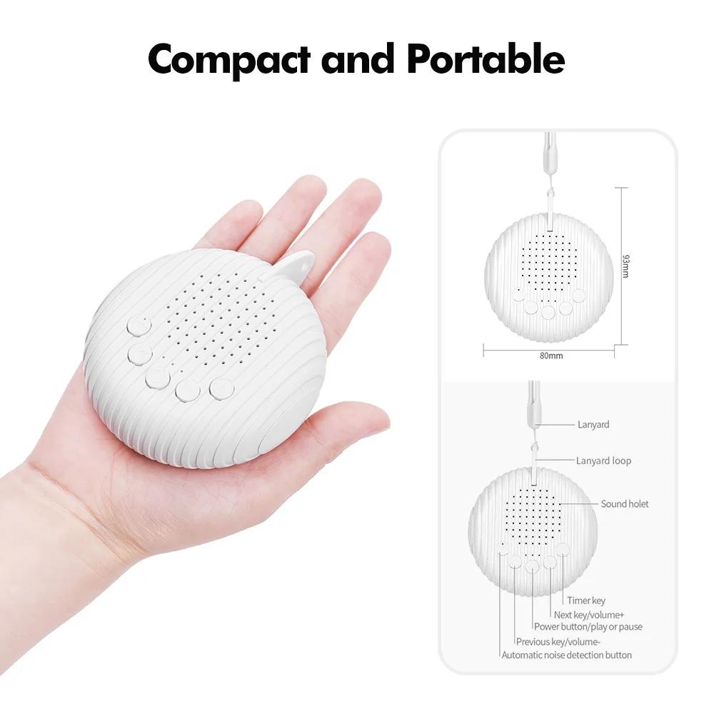 Machine à bruit blanc portable pour bébé - 10 sons apaisants avec batterie rechargeable USB intégrée