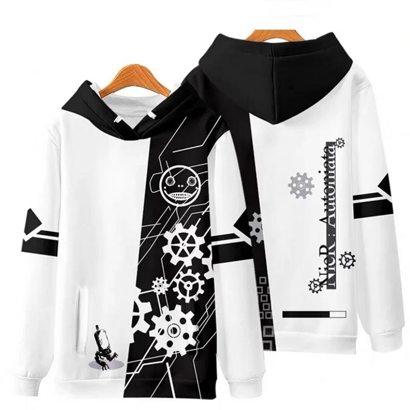 Jeu NieR: Automata impression 3D hommes/femmes mode harajuku sweat à capuche à manches longues pull/