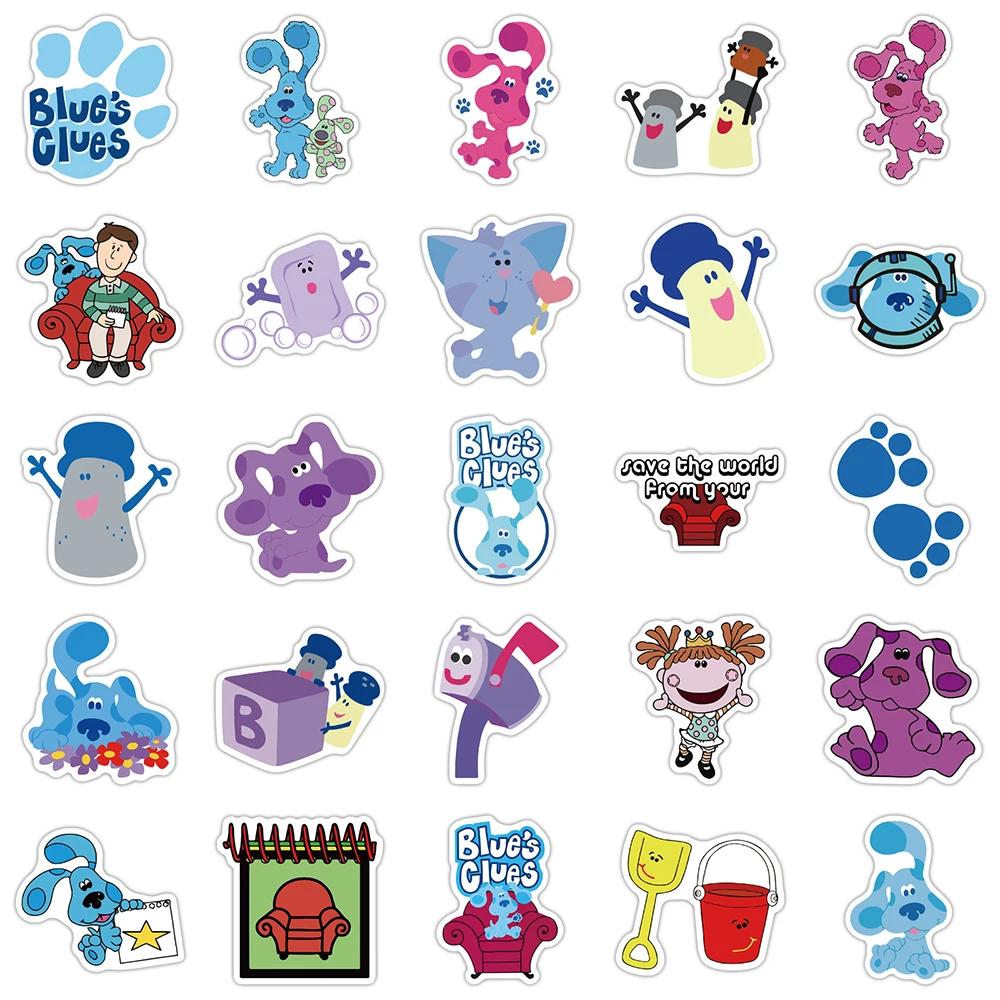 10/30/50pcs piquets bleus mignon dessin animé animaux autocollants décalcomanie enfants jouet bricol