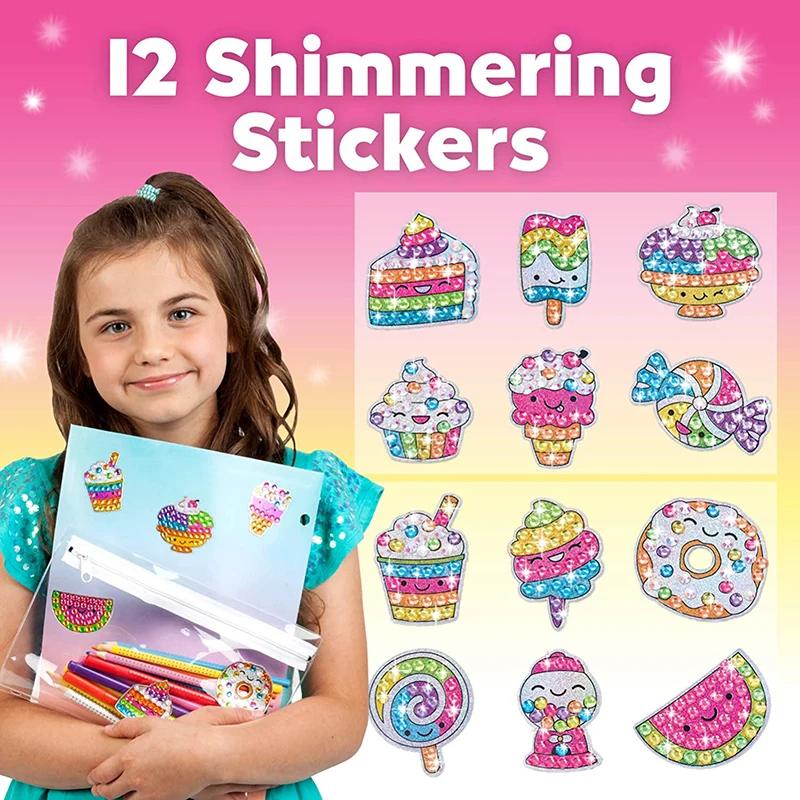 12 créer une grande gemme diamant peinture autocollant Kit Art artisanat filles garçons licorne Anim