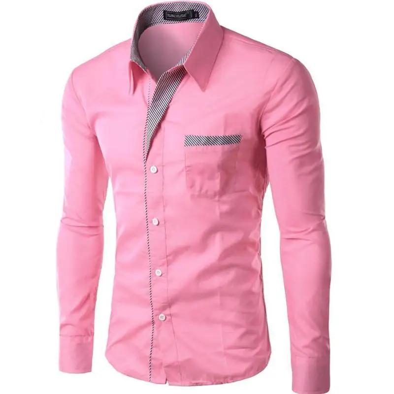 Nouvelle Chemise Homme Tendance 2026 Coupe Slim Manches Longues Design Formel Décontracté Marque Che