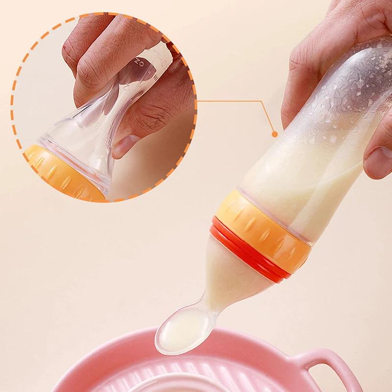 cuillere bebe vaisselle enfant couverts enfant cuillere bebe silicone biberon cuillère bébé Biberon 