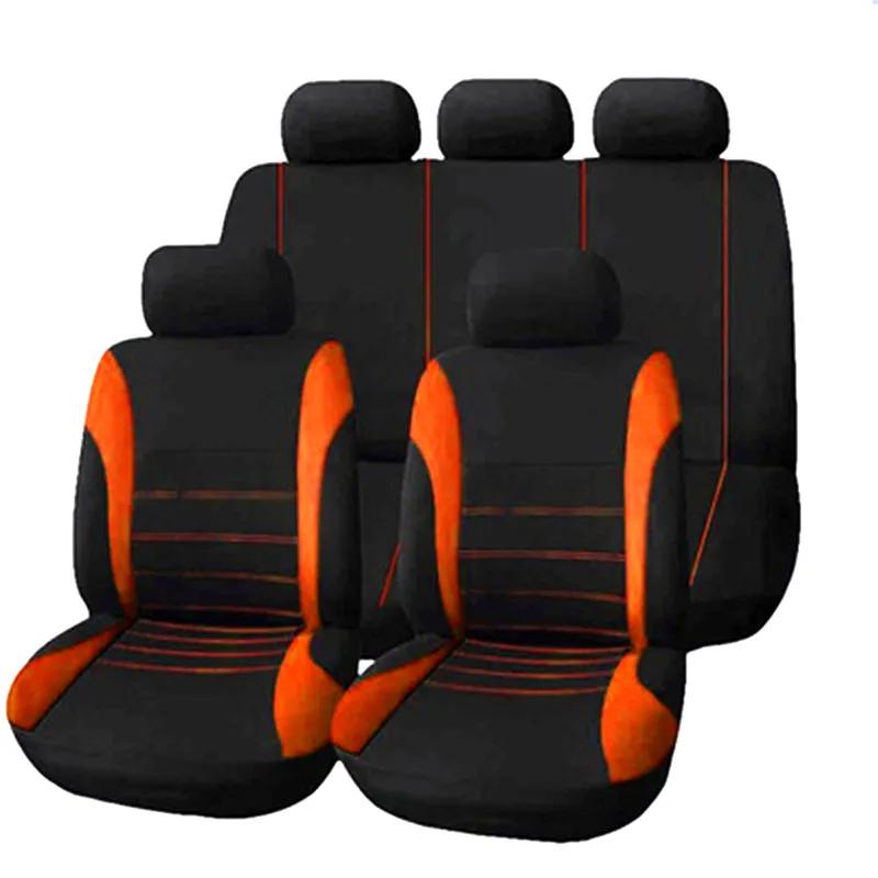 Housse de siège de voiture en tissu Polyester, pièces automobiles, ensemble de 2/4/9 pièces, coussin