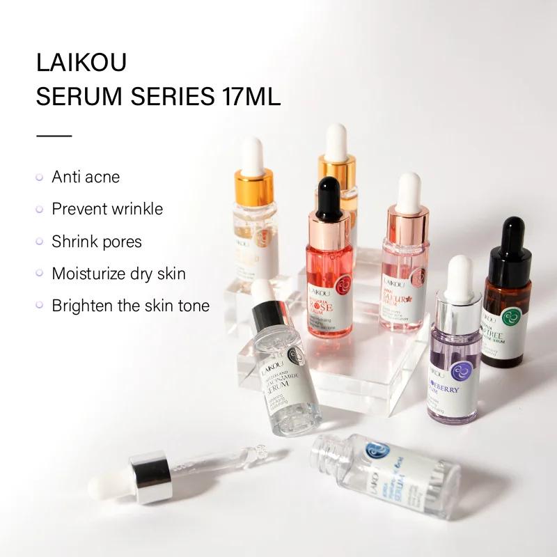 LAIKOU 7 bouteilles d'escargot d'or 24K Sakura acide hyluronique vitamine C Nicotinamida sérum de my