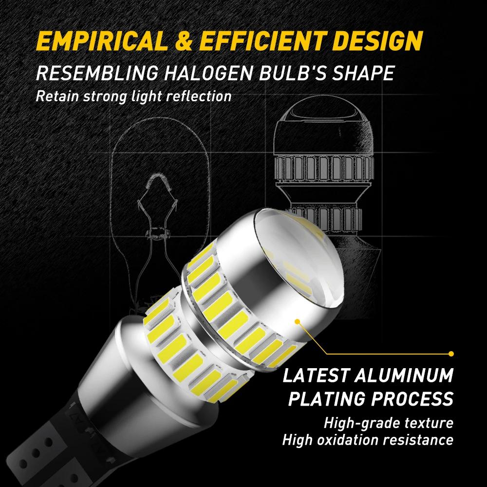 AUXITO 2 pièces 2000LM T15 lampe à LED lumière W16W LED Canbus sans erreur 4014 42-SMD 912 921 ampou