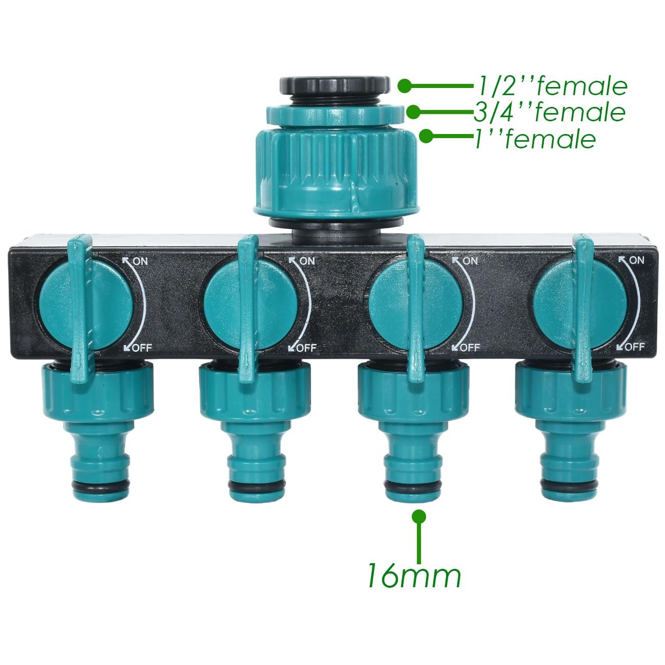 KESLA 1/2 ''3/4'' 1'' séparateur de robinet d'eau sortie 4 voies jardin 4/7mm 8/11mm adaptateur de t