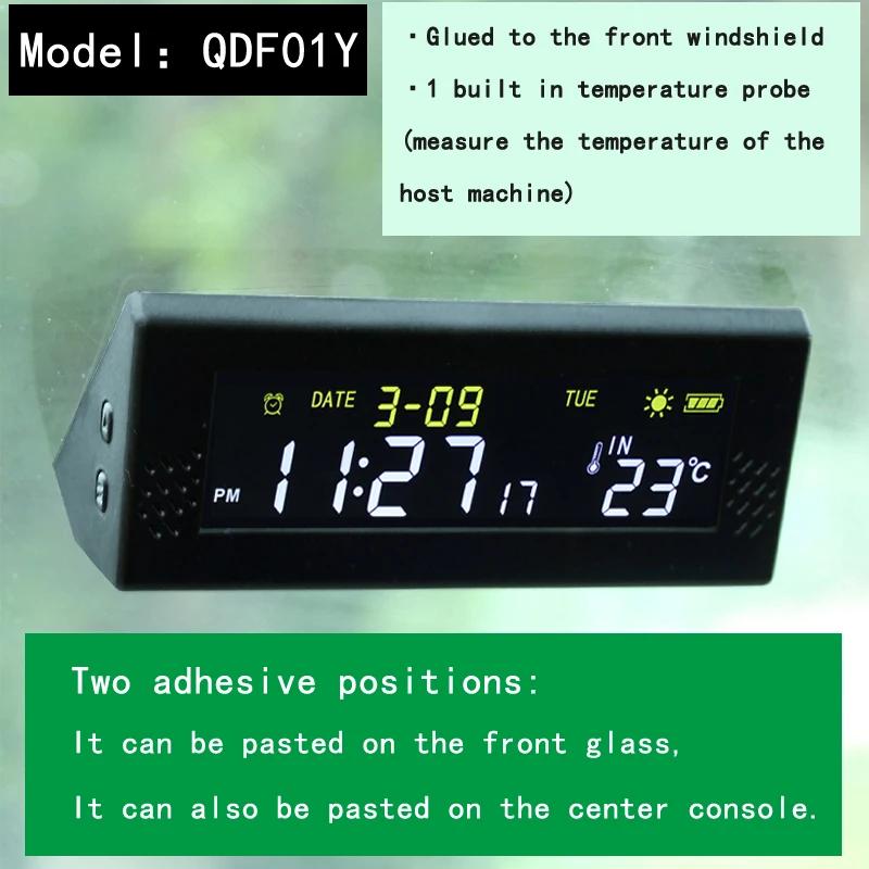 Pare-brise solaire, horloge numérique de voiture, rappel de temps de conduite, interrupteur intellig