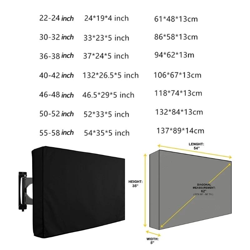 Juste de protection beige pour TV d'extérieur, résistante aux intempéries et à la poussière, pour éc