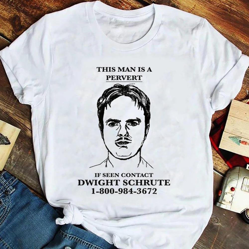 The Office dwiight Schrute Pervert T Shirt drôle cet homme pervertie graphique coton t-shirts