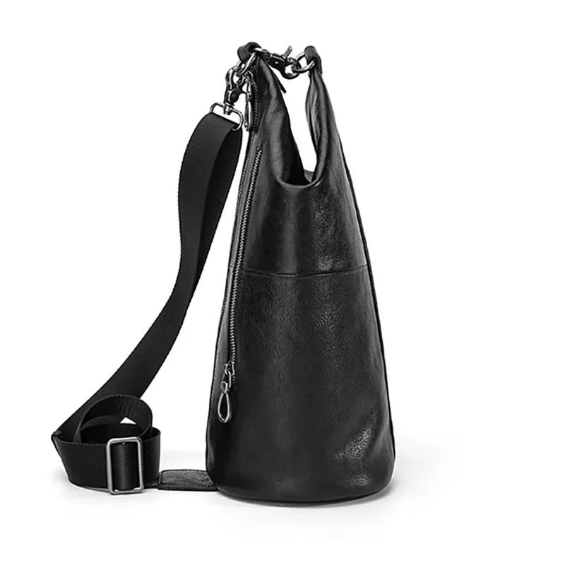 AETOO – sac incliné à une épaule, sac de tête en cuir, sac cylindrique en cuir, sac tendance pour ho