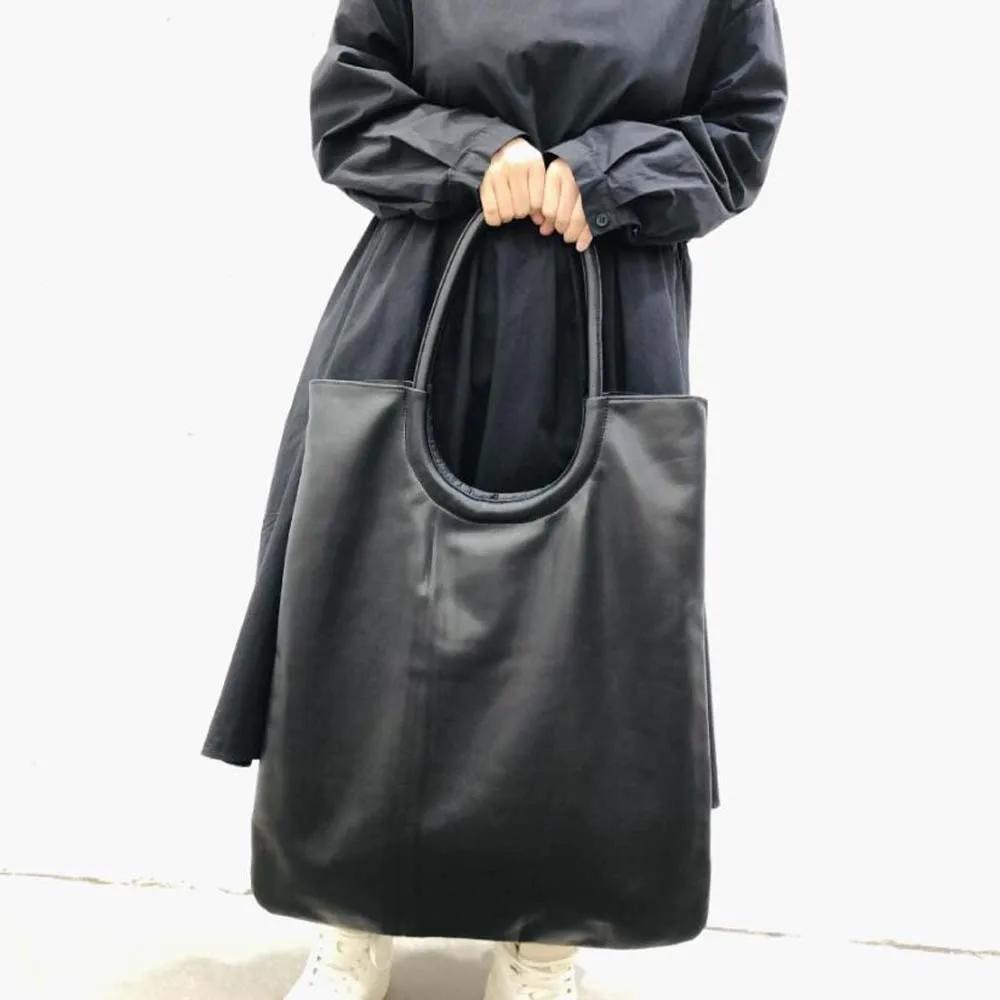 Grand sac en cuir véritable souple pour femme, fourre-tout décontracté, sac de voyage pour ordinateu
