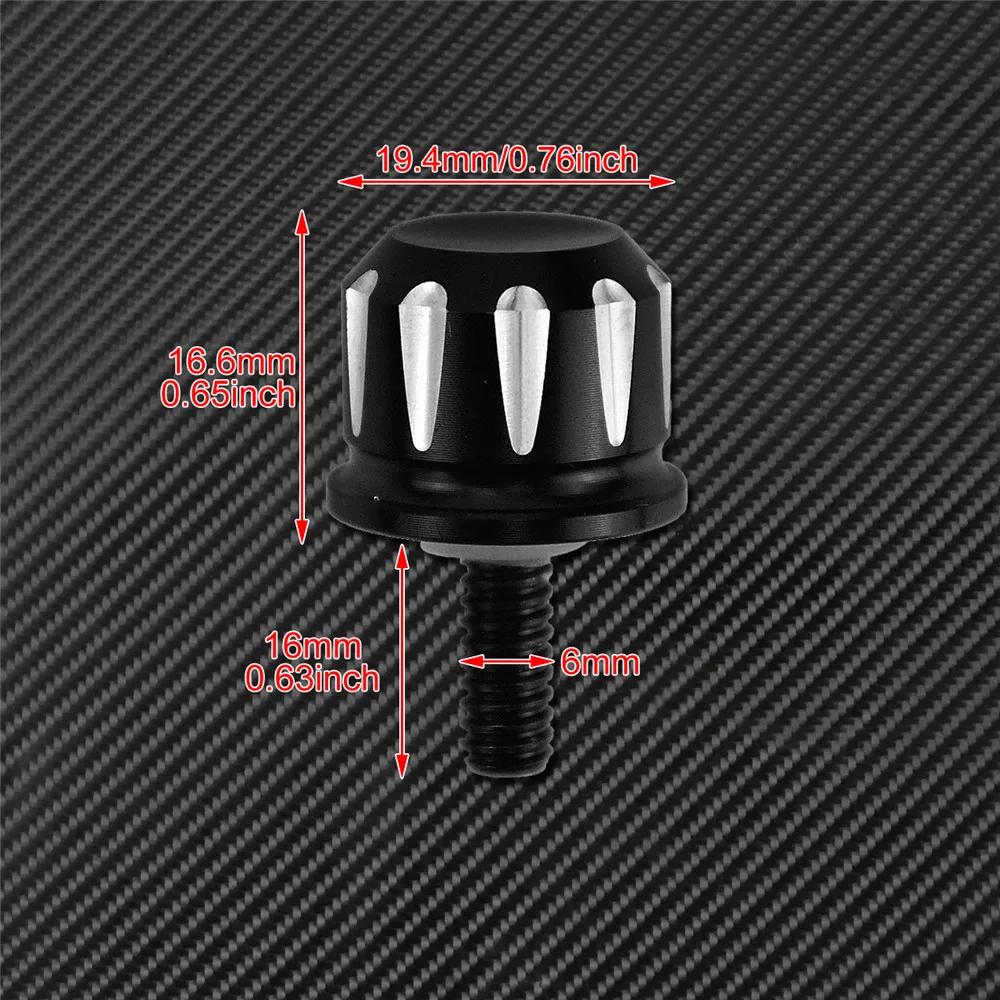 Vis de languette de boulon de siège de moto noir/Chrome, pour Harley Touring Road King Street Glide 