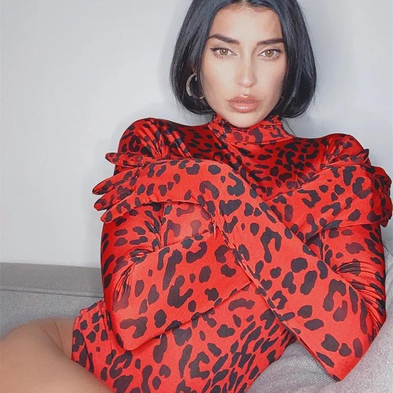 OMSJ – barboteuse à col roulé pour femmes, Hipster tendance, manches longues, gants de connexion, im