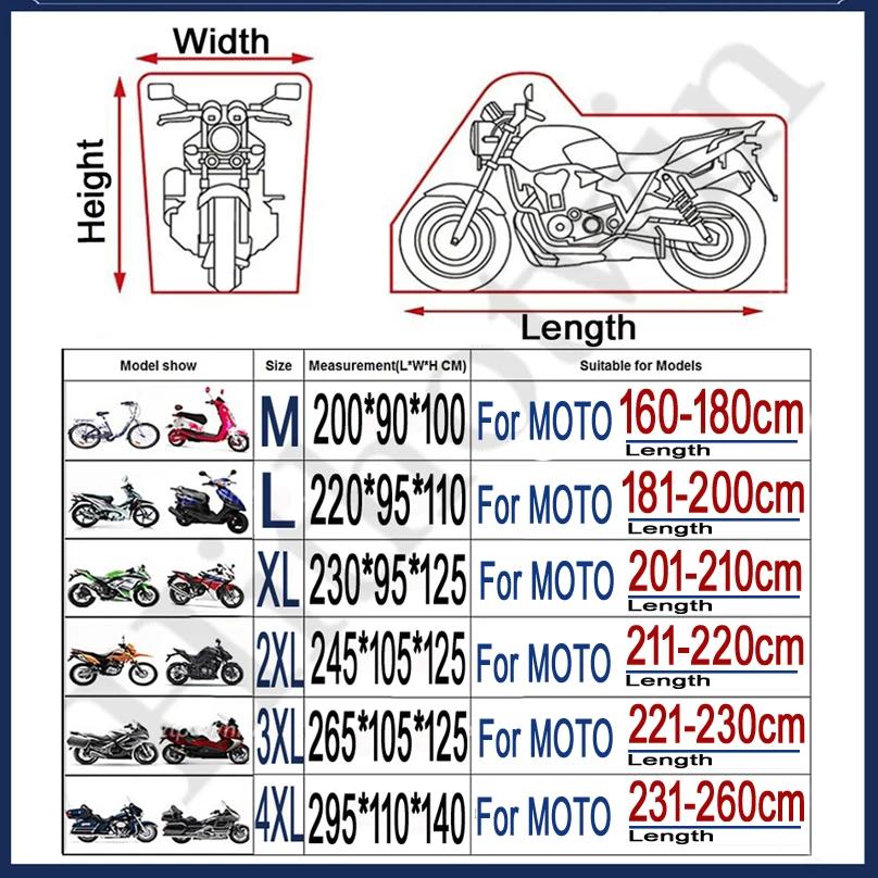 Housses de moto épaisses 300D, Design noir, imperméables, pour moteurs, poussière, pluie, neige, pro