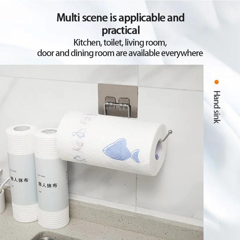 1/2pcs Porte-Papier Hygiénique Suspendu pour Salle de Bain et Cuisine, Porte-Mouchoirs, Porte-Servie