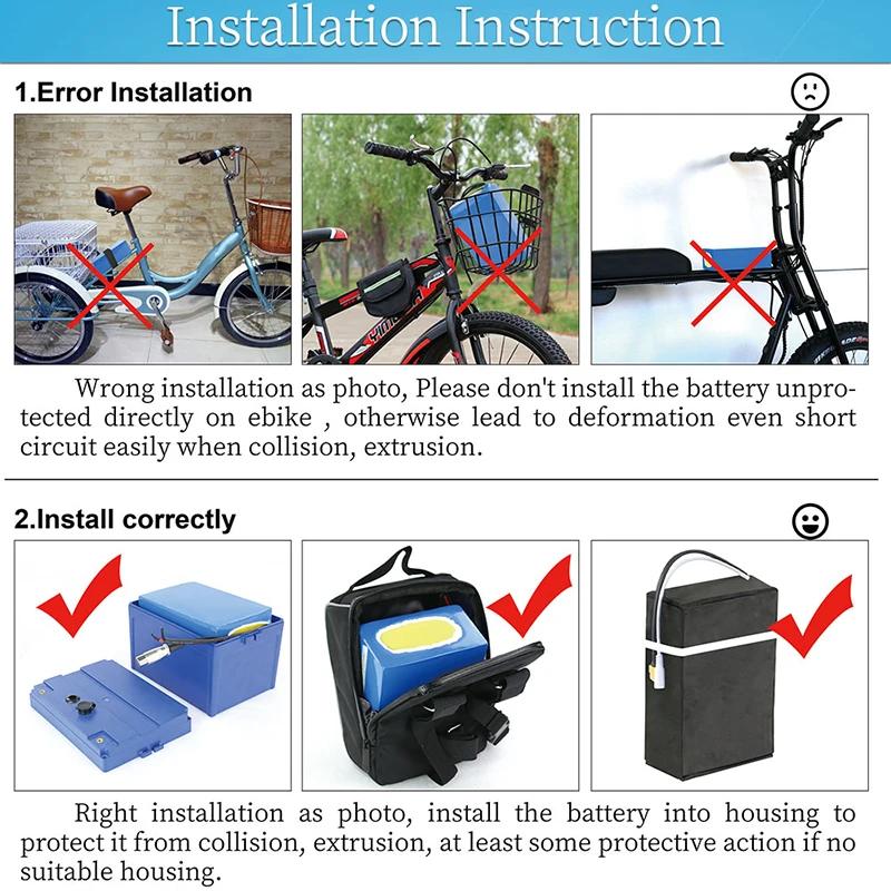 Pack de batteries pour vélo électrique 48V 40Ah 60V 72V, batterie pour vélo électrique et trottinett