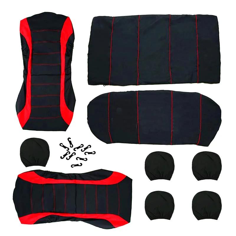 Housse de siège de voiture en tissu Polyester, pièces automobiles, ensemble de 2/4/9 pièces, coussin