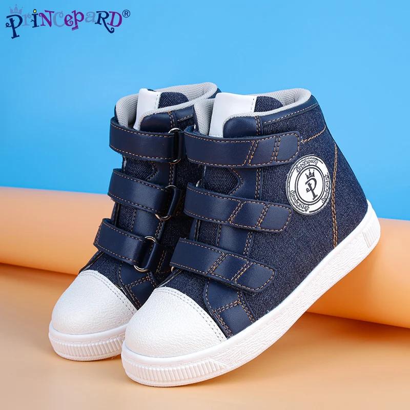 Chaussures orthopédiques pour enfants d'automne, baskets de sport bleues pour enfants avec semelle i