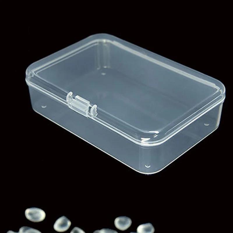 Boîte en plastique transparente, composant d'emballage de bijoux pour boîte de réception, carte d'id