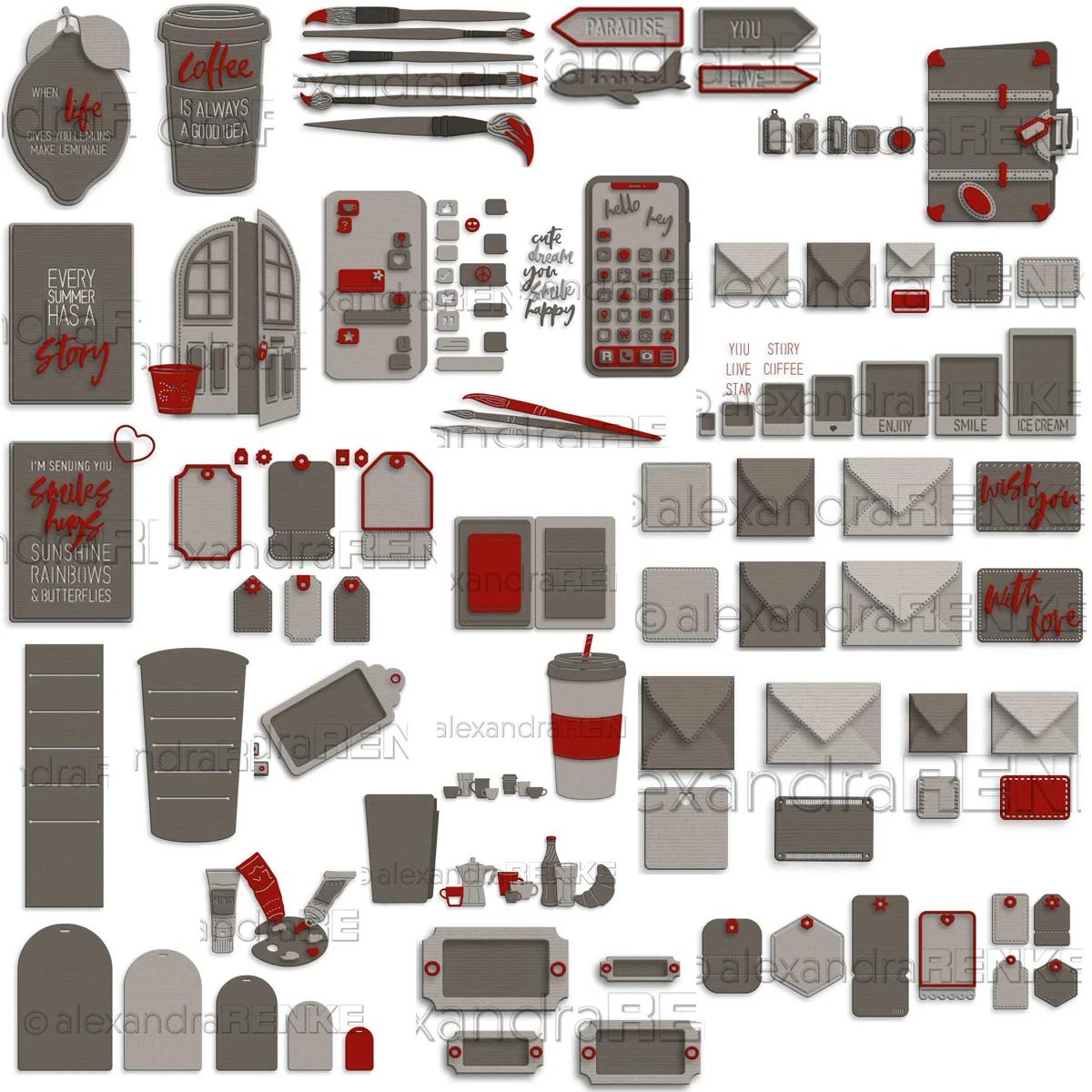 Piggy Craft-Matrices de découpe en métal, moule découpé, diverses séries de cartes, scrapbooking, pa