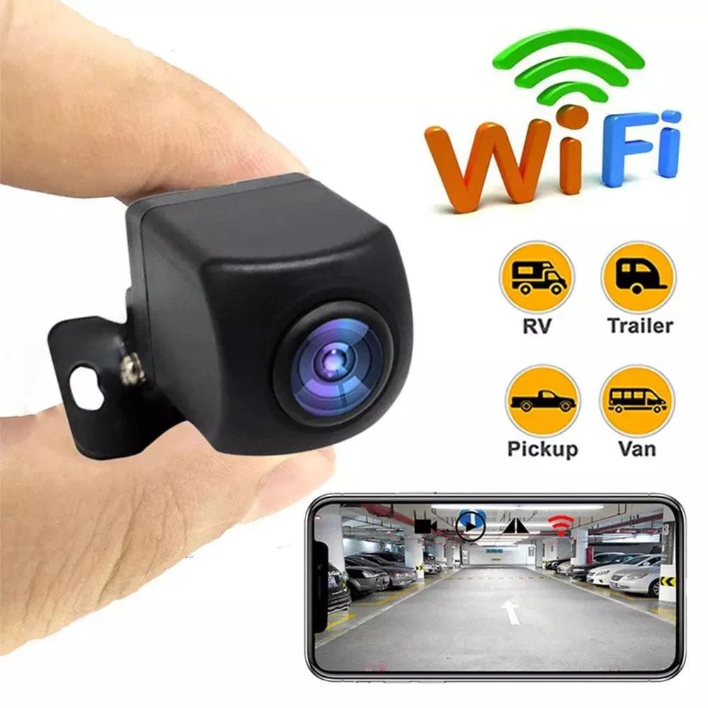 Caméra de recul de voiture WiFi professionnelle, caméra de vue arrière HD, sauvegarde, caméras avant