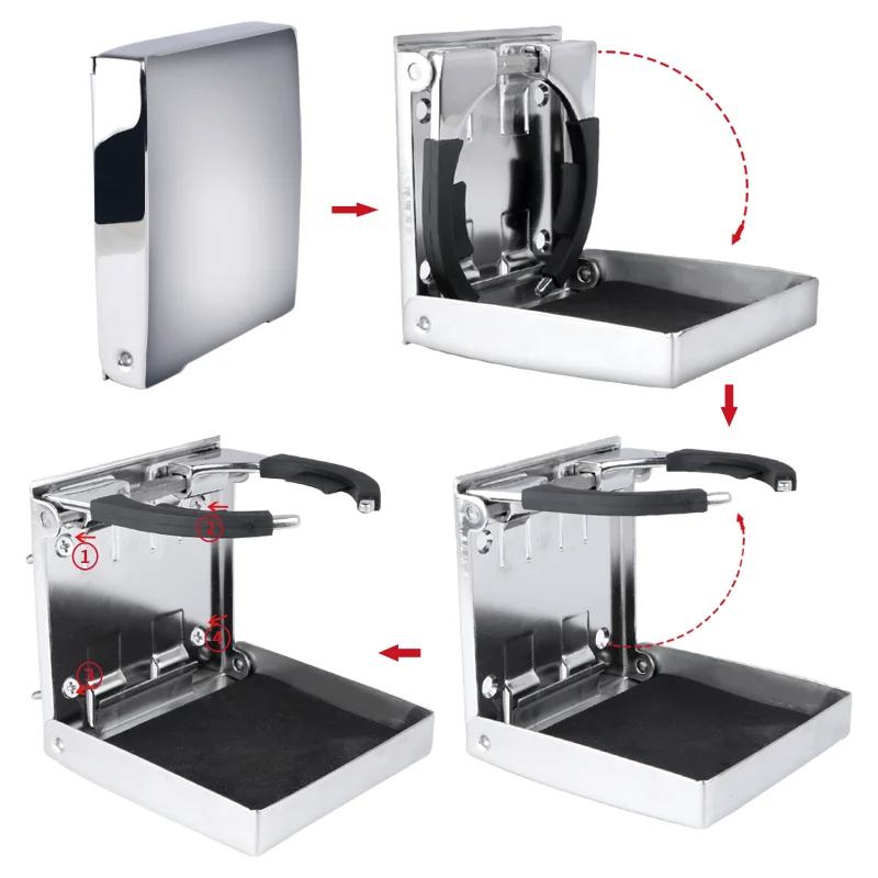 Accessoires de bateau, porte-gobelet pliant en acier inoxydable pour Yacht marin camion RV